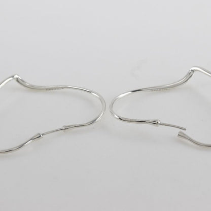 Tiffany & Co Open Heart Elsa Peretti Silver 925 Ladies 5.3g Earrings
