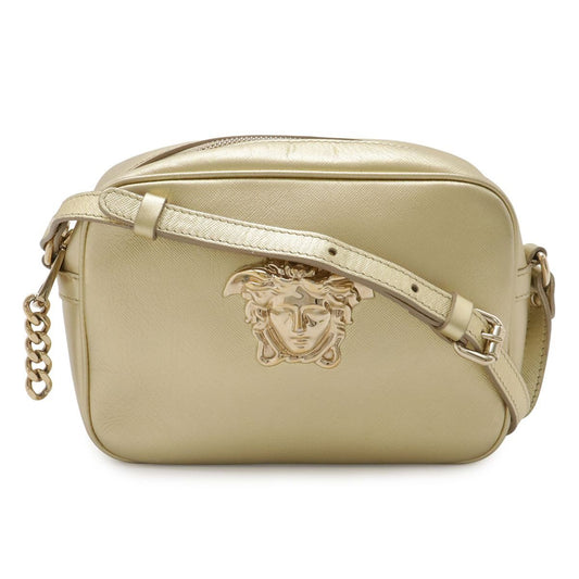 Versace Medusa Shoulder Bag Crossbody Leather Metallic Gold