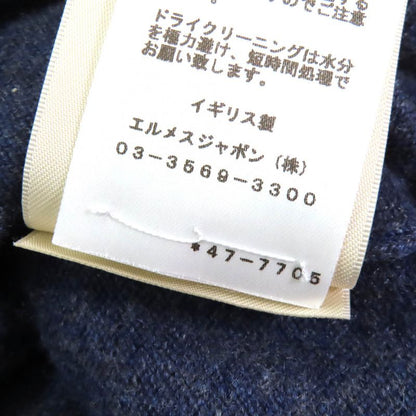 Hermes 24AW 2604d1 100% Cashmere H Lift Long Sleeve Knitted Sweater In Navy 40