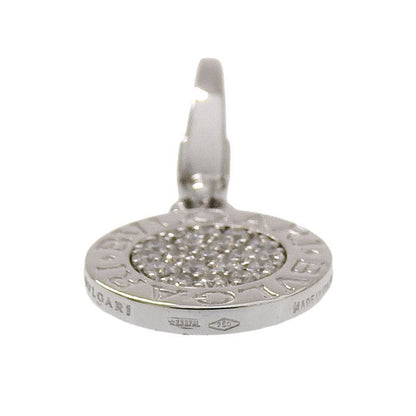 Bvlgari Diamond Pendant Top 18K White Gold 750 White Gold Diamond Charm