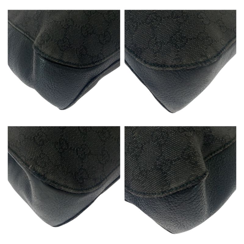 Gucci Black Hardware GG Canvas 101971 Tote Bag Shoulder Bag Women 505312