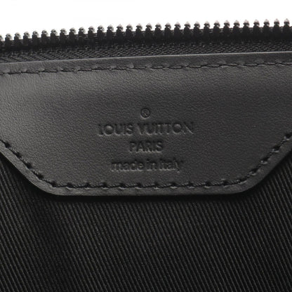 Louis Vuitton Tote Sac Plat Cloth Noir Black Leather — view 4