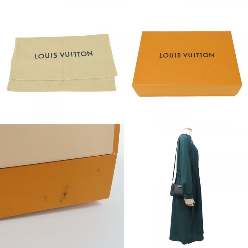 Extreme Louis Vuitton Shoulder Bag Easy Pouch M80349 Monogram Empreinte Noir