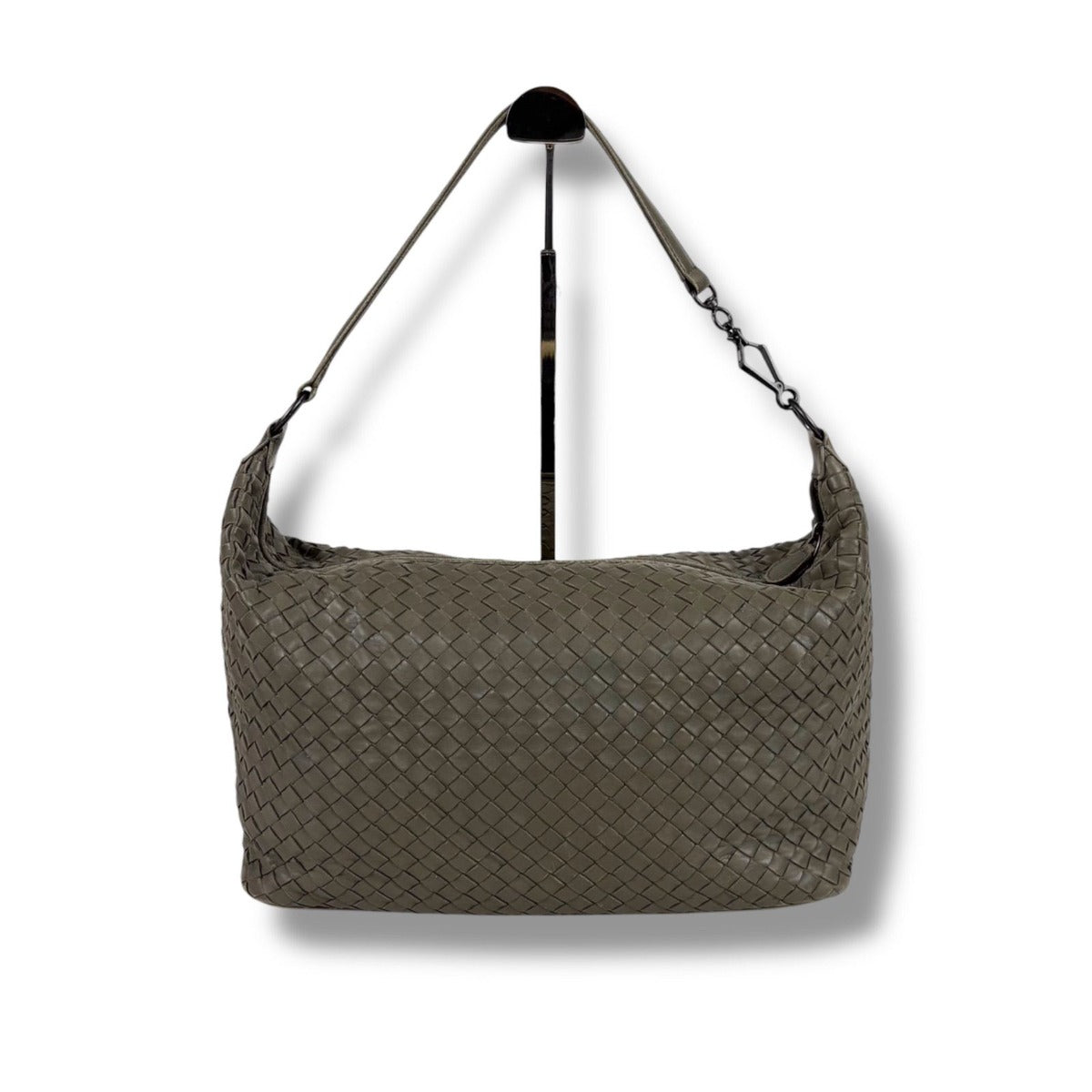 Bottega Veneta Intrecciato Leather Shoulder Bag Hobo Soho Gray — view 11
