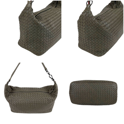 Bottega Veneta Intrecciato Leather Shoulder Bag Hobo Soho Gray — view 3