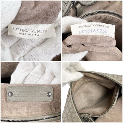 Bottega Veneta Intrecciato Leather Shoulder Bag Hobo Soho Gray — view 9