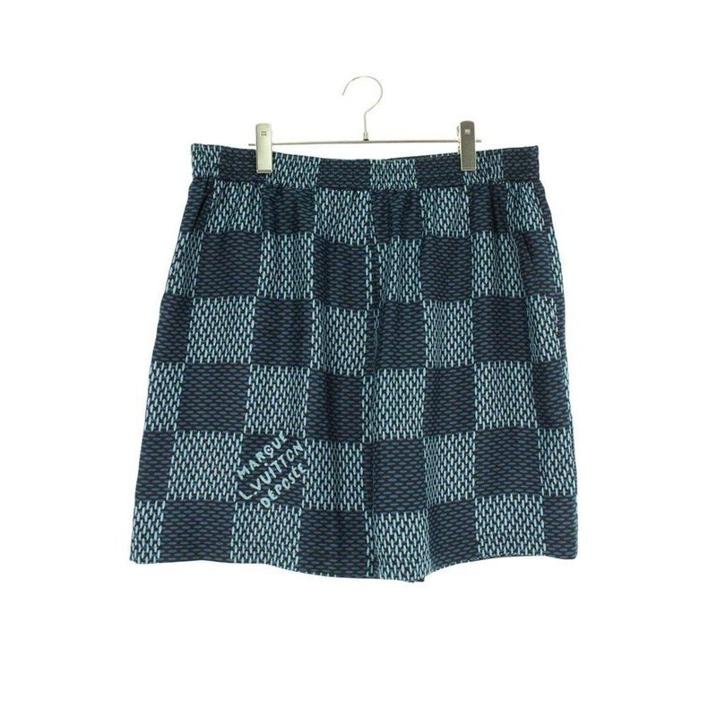 Louis Vuitton 25 AW Rm252 mq FYQ Htp46 W Damier All Over Pattern Silk Shorts