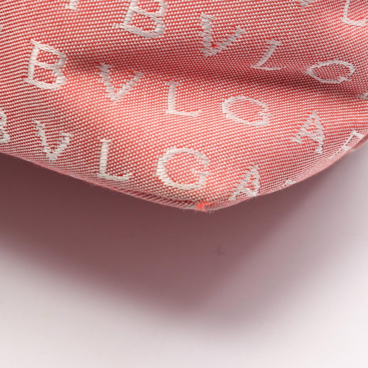 Bvlgari Tote Logomania Pink Ivory Canvas Leather — view 8
