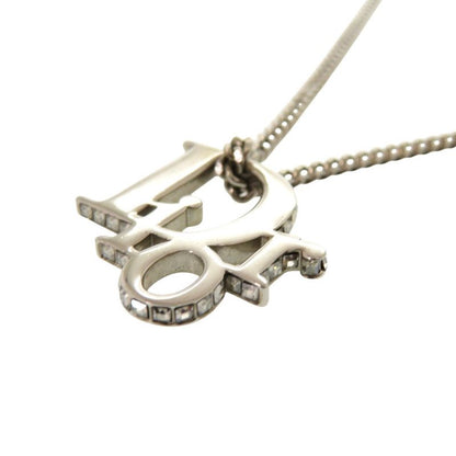 Christian Dior Logo Stone Silver Necklace Accessories 0022 Christian Dior
