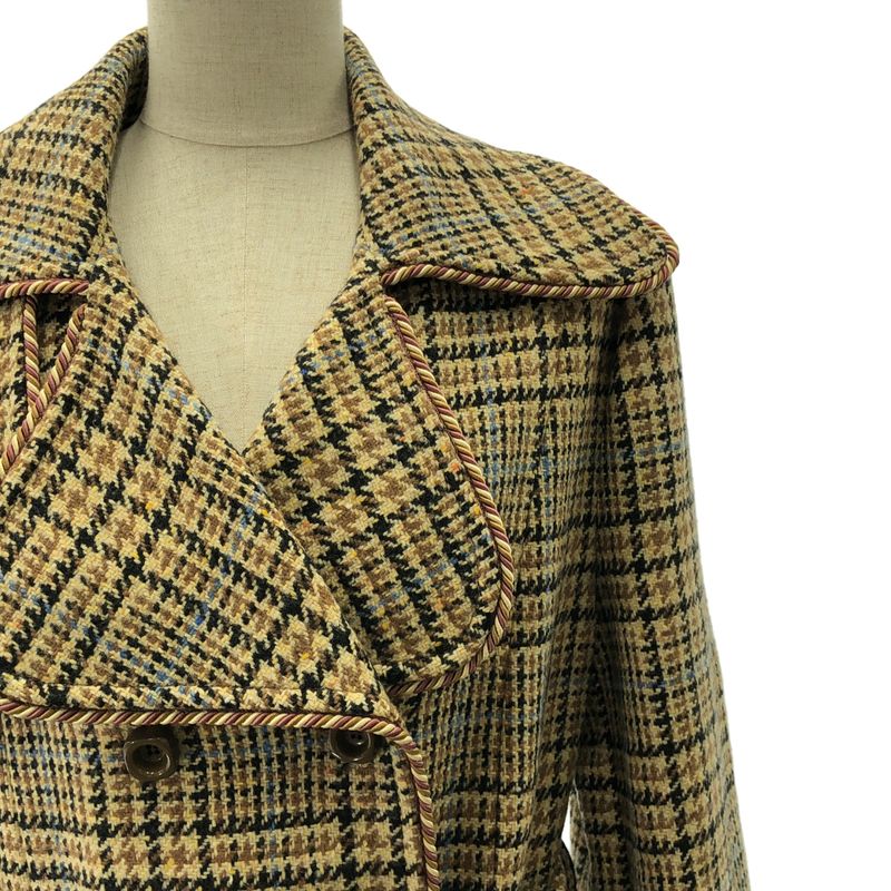 Gucci - Wool Tweed GG Marmont Belted Coat - Fully Lined - Brown - Women's
