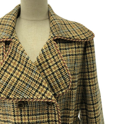 Gucci - Wool Tweed GG Marmont Belted Coat - Fully Lined - Brown - Women's
