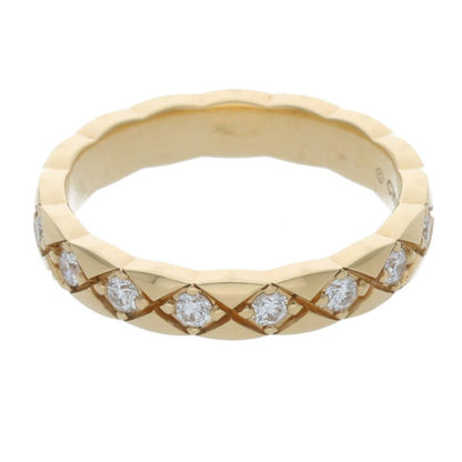 Chanel Coco Crush Mini 18K Yellow Gold Diamond Ring Men's 46 5.5