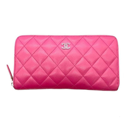 Chanel Quilted Round Zipper Long Wallet 11132