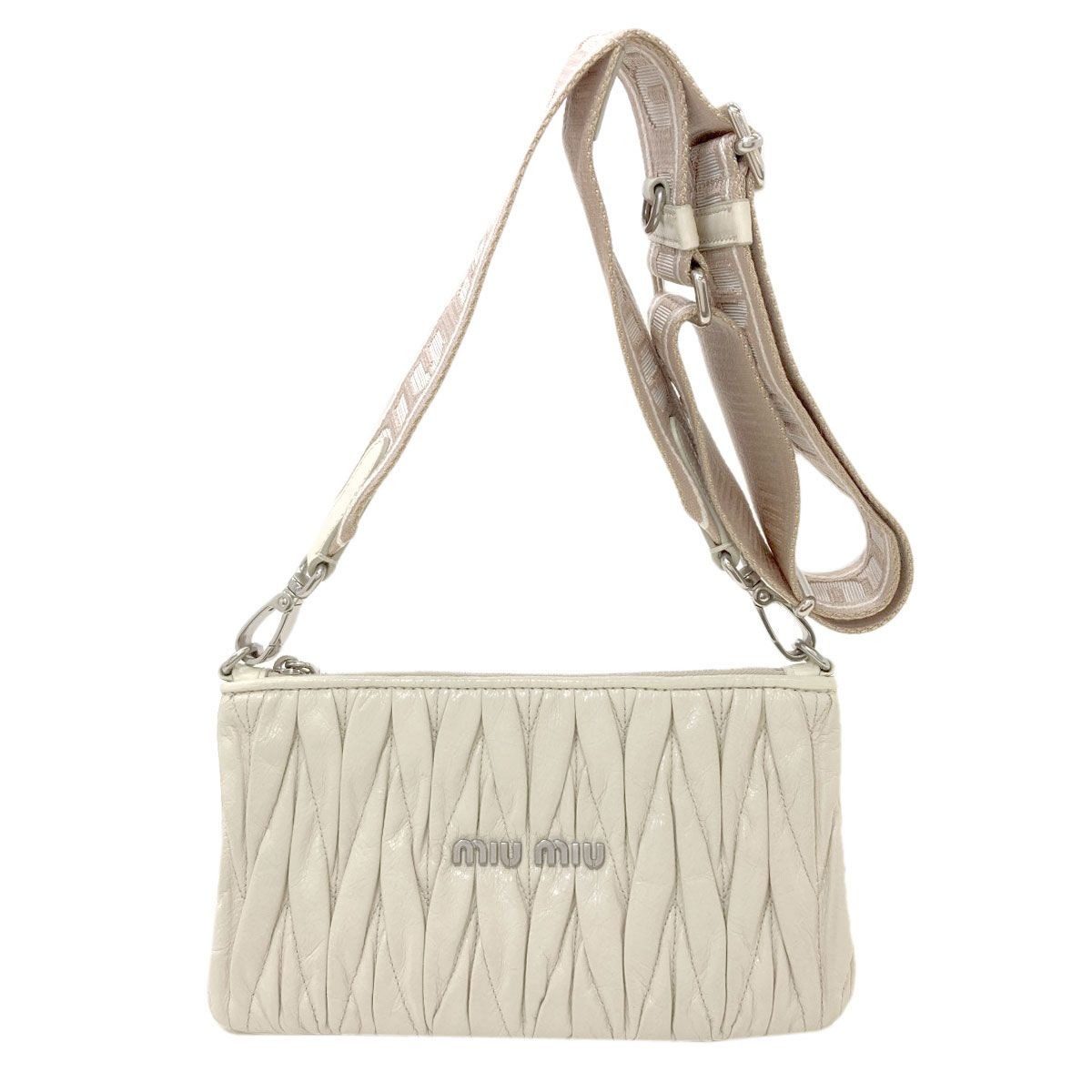 Miu Miu Matelasse Shoulder Bag Calf