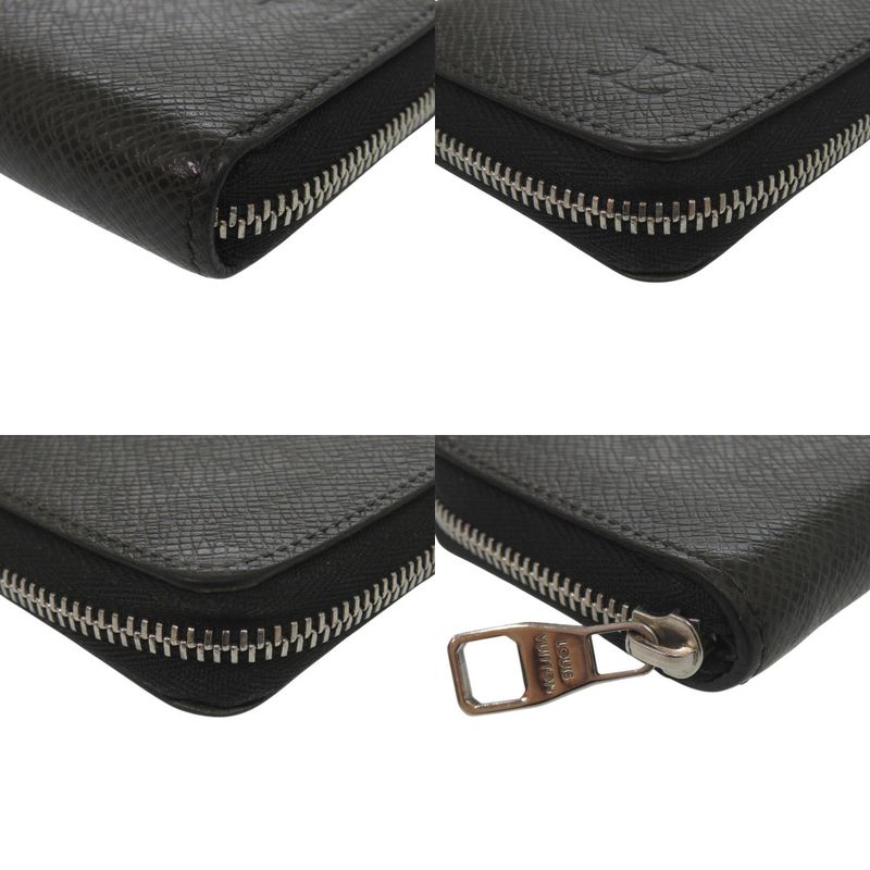 Louis Vuitton Zippy Coin Purse M32832 Taiga Leather Black Coin Case Wallet