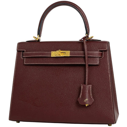 Hermes Kelly 25 Outside Sewing 2-Way Shoulder Bag Personal Order Chevre