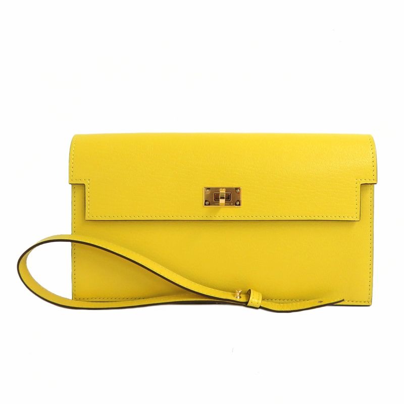 Hermes Kelly Pocket Long Jo-nunapur Pink Gold Hardware 2024