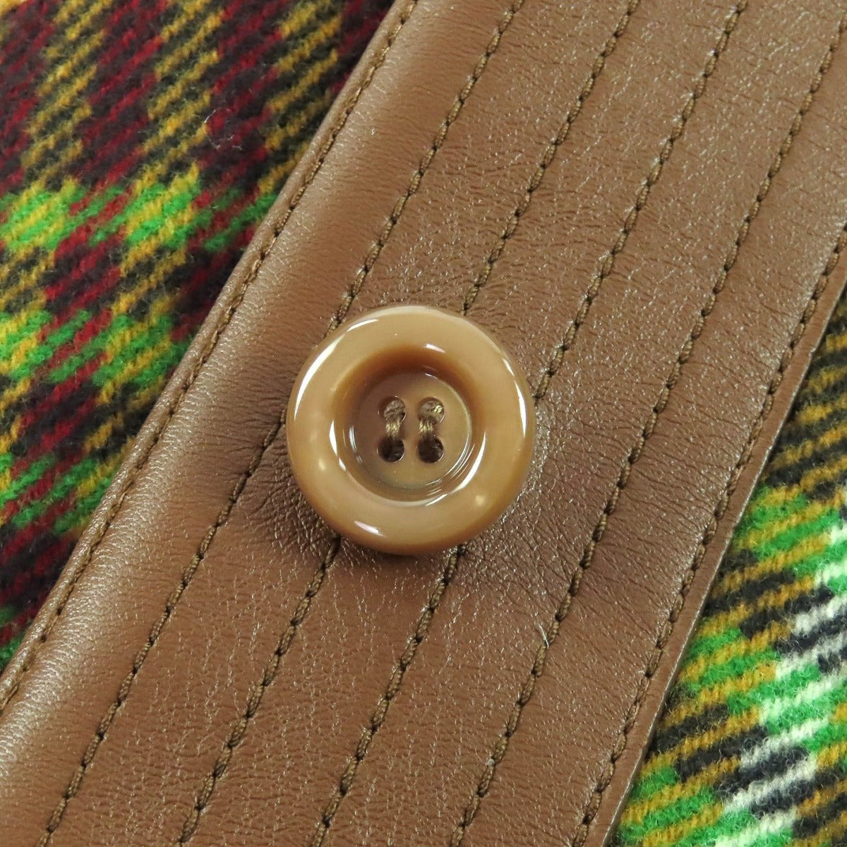Gucci Checked Pattern Lining GG Horsebit Hooded Long Wool Coat — view 6