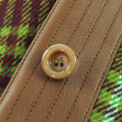 Gucci Checked Pattern Lining GG Horsebit Hooded Long Wool Coat — view 6