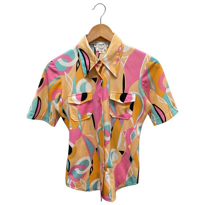 Celine OLD Short Sleeved Shirt Women's Pink 36