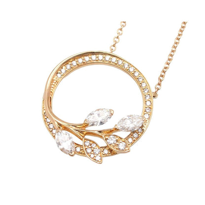 Tiffany & Co Victoria Vine Pink Gold Diamond 18K Necklace