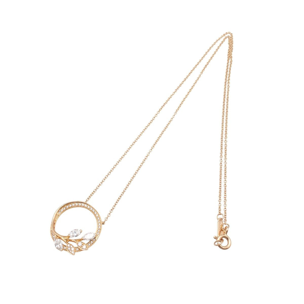 Tiffany & Co Victoria Vine Pink Gold Diamond 18K Necklace — view 2