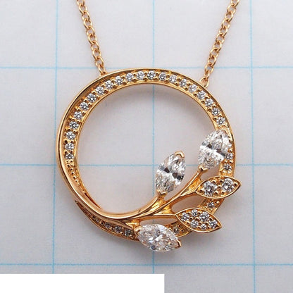 Tiffany & Co Victoria Vine Pink Gold Diamond 18K Necklace — view 6