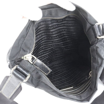 Prada Tessuto Nylon Triangle Logo Leather X Nylon Shoulder Bag Crossbody