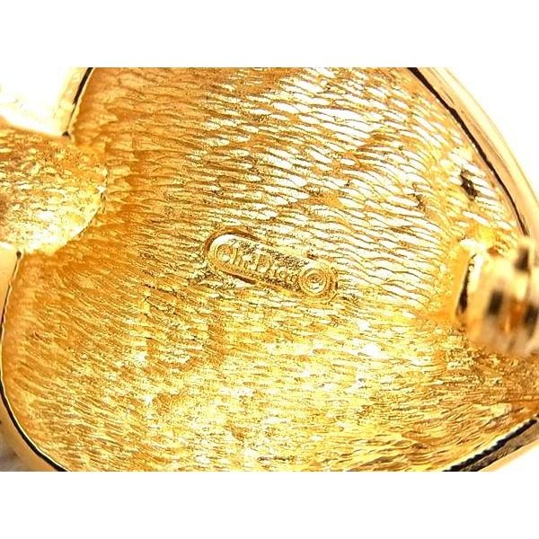 Dior Vintage Line Stone Pin Brooch Pin Badge Gold — view 4