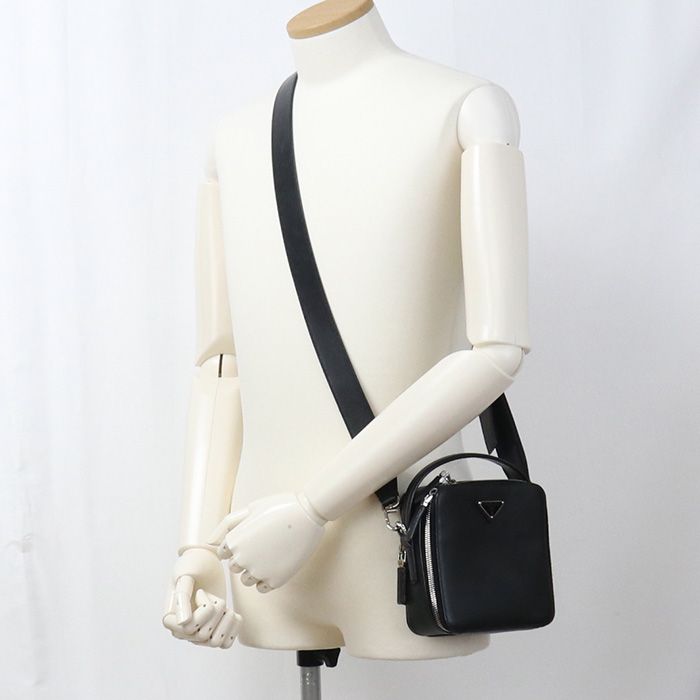 Prada 2WAY Saffiano Leather 2vh068 9Z2 F0002 Handbag Leather Men