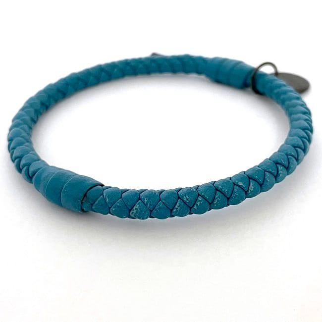 Bottega Veneta Bangle Light Blue Intrecciato Ec19881