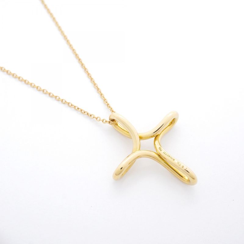 Tiffany & Co Necklace Open Cross 18K Yellow Gold Yellow Gold Ladies