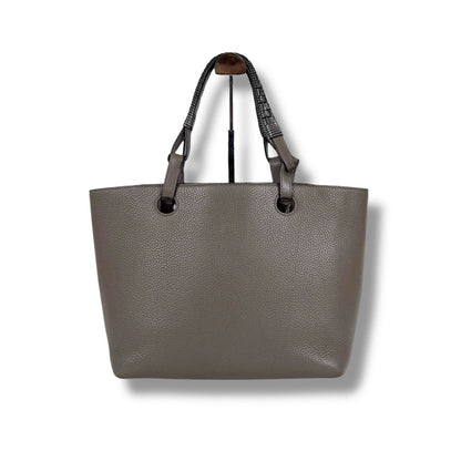 Loewe Anagram 2-Way Tote Shoulder Bag Small Leather Gray — view 4