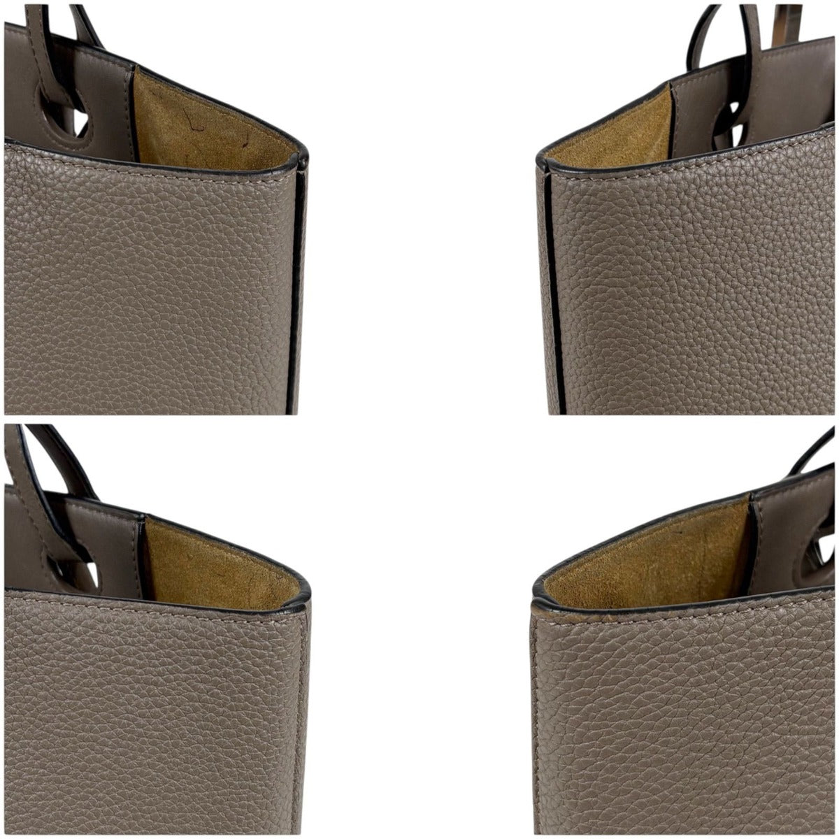 Loewe Anagram 2-Way Tote Shoulder Bag Small Leather Gray — view 6