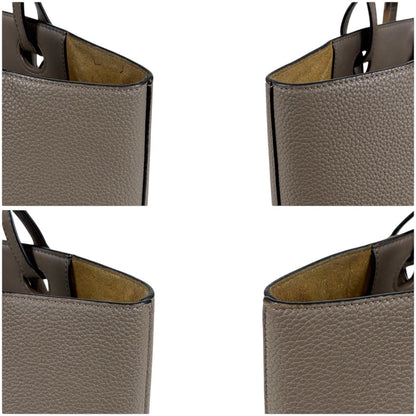 Loewe Anagram 2-Way Tote Shoulder Bag Small Leather Gray — view 6