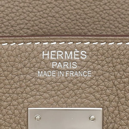 Hermes Handbag Birkin 40 Togo Etoupe Silver Hardware Glazed U Engraved (2022)
