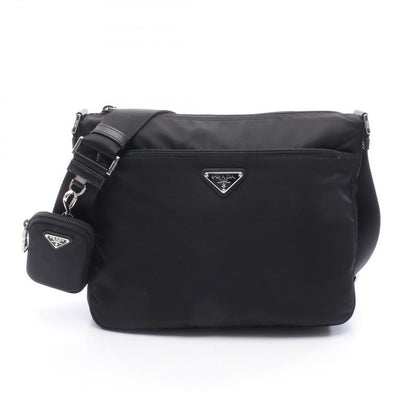 Prada Shoulder Bag Vela Black Nylon Leather