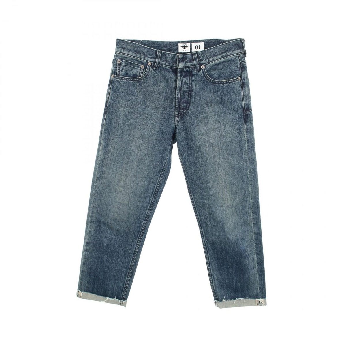 Dior Denim Pants Cut Off Boyfriend Button Fly