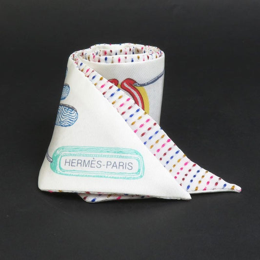 Hermes White Scarf