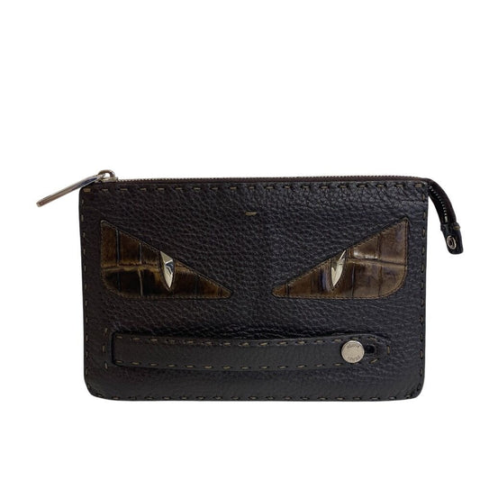 Fendi Pouch Second Bugs Slim Clutch