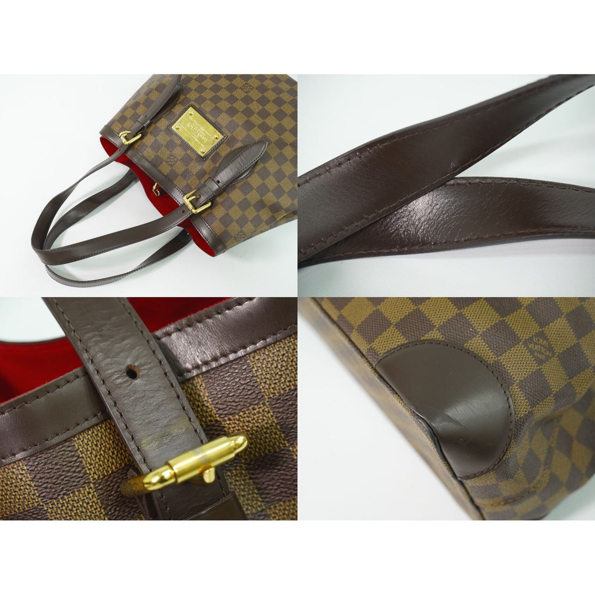 Louis Vuitton LV Hampstead MM Damier Ebene Tote Brown — view 6