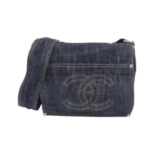 Chanel 31987 Shoulder Denim Blue Bag