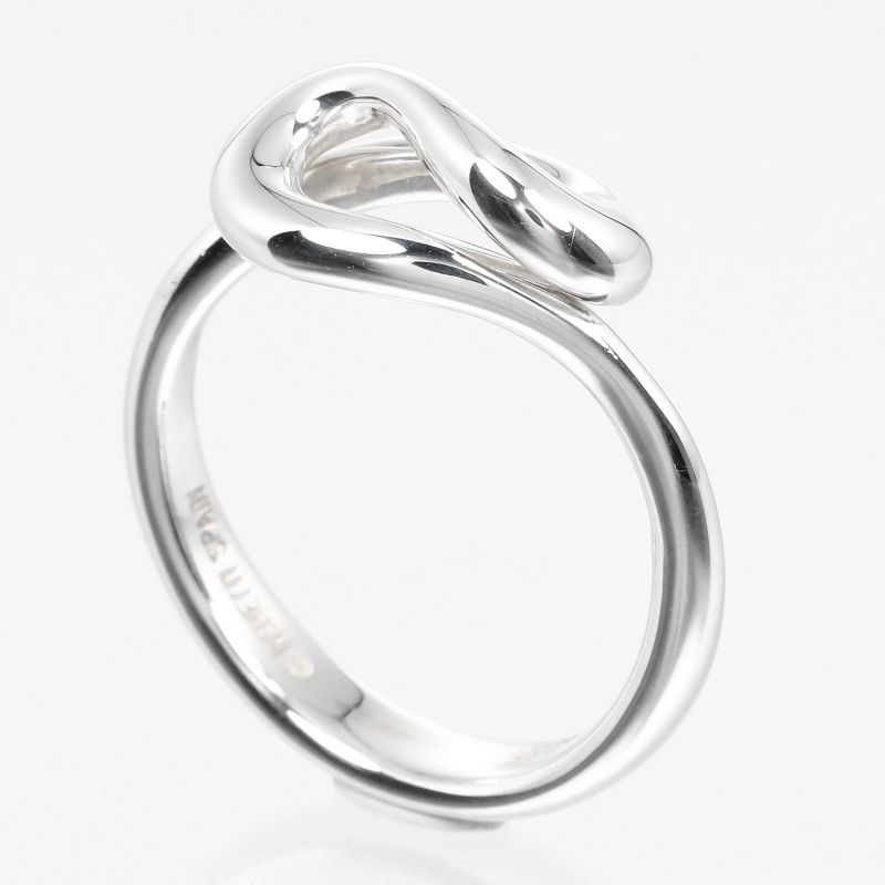 Tiffany & Co Open Wave Silver 925 Size 9 Ladies' 3.2g Ring