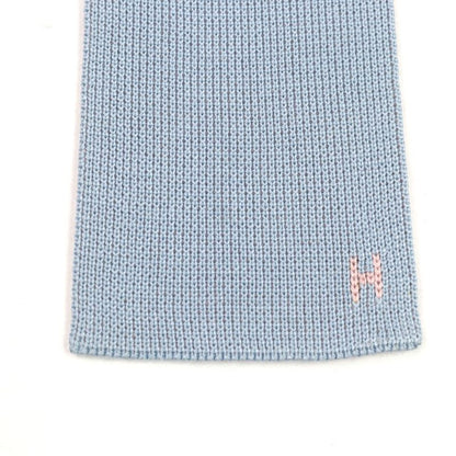 Hermes Cattle Tan Silk My Utah Silk H Motif Bicolor Reversible Knit Tie