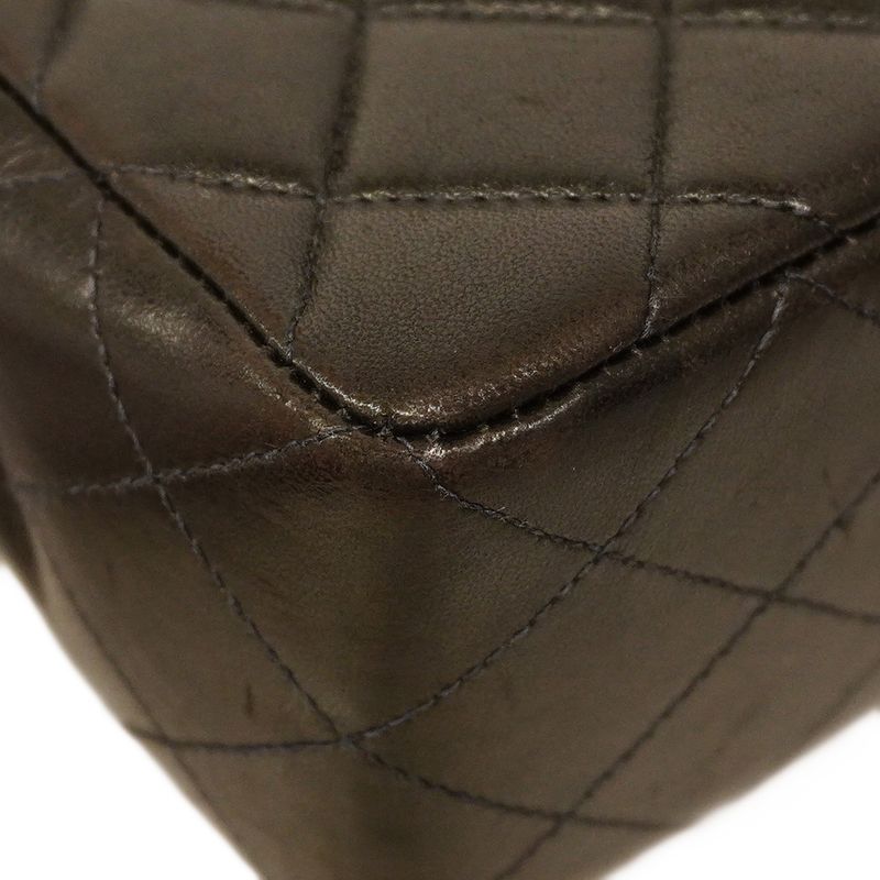 Chanel Handbag Matelasse Parent And Child Bagslam Skin Black Gold Hardware Women