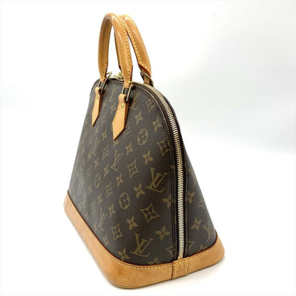 Louis Vuitton Alma PM Handbag Monogram Canvas M51130 Brown Gold Hardware Ba0054