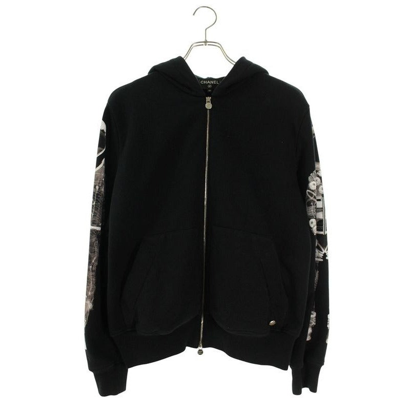 Chanel Astronaut Arm Print Zip Up Hoodie 40
