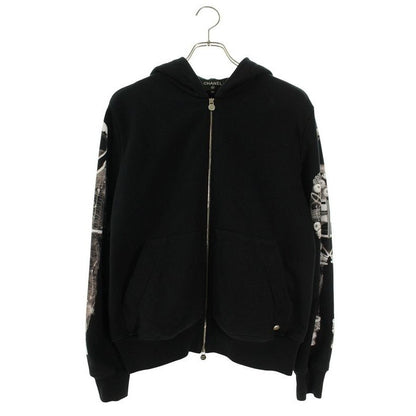 Chanel Astronaut Arm Print Zip Up Hoodie 40