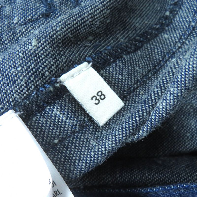 Gucci 521009) 100% Cotton Webline GG Logo Button Rabbit Embroidered Denim