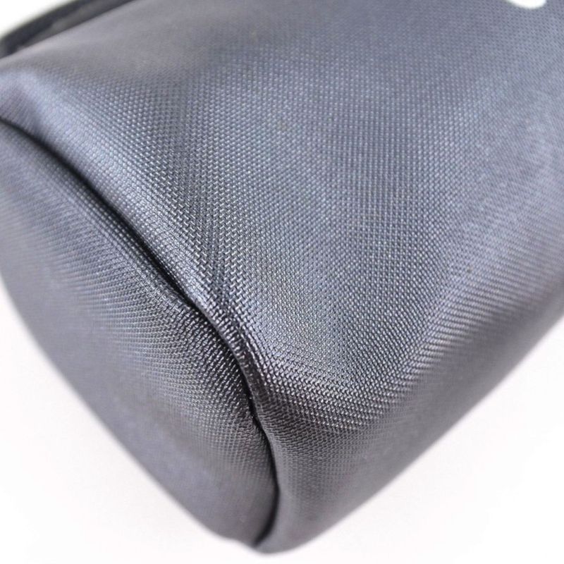 Chanel Vintage Logo Nylon Gray Ladies Pouch